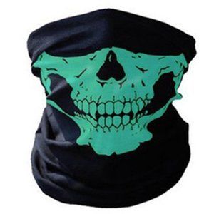 Skull Printed Multifunctional Scarf in Green